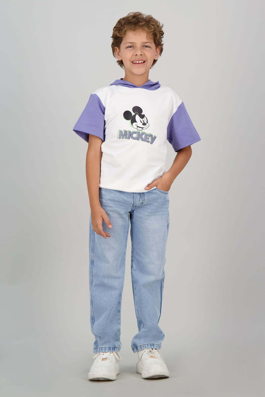 Camiseta de niño mickey manga corta