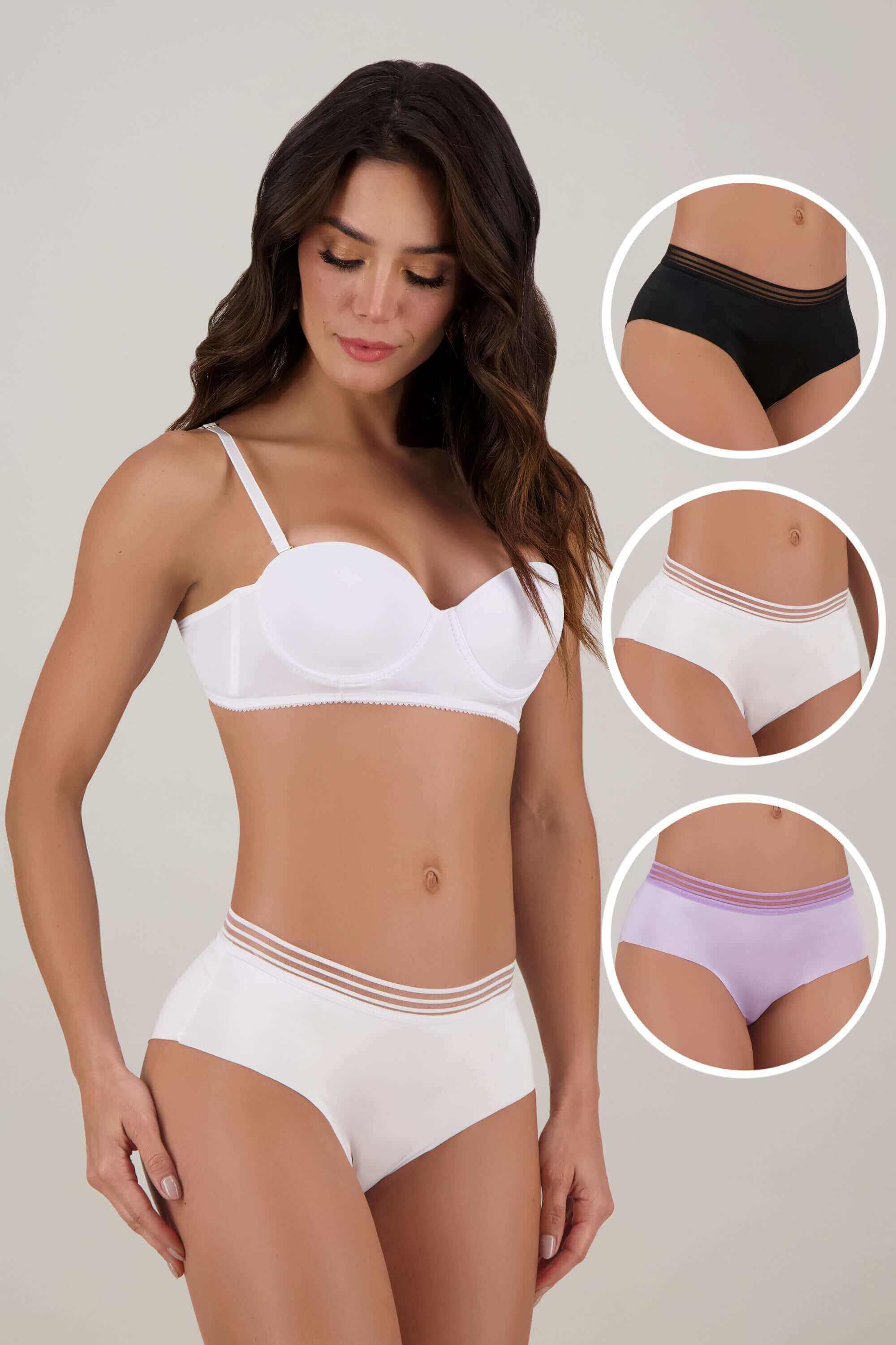 Pack de ropa interior de mujer cómodo, moderno y femenino.