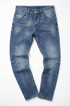 Jean de hombre básico, pantalones de mezclilla casuales, diseño clásico, color azul, estilo moderno y versatile.