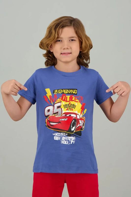 Camiseta de niño cars cuello redondo