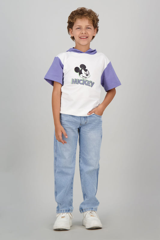 Camiseta de niño mickey manga corta
